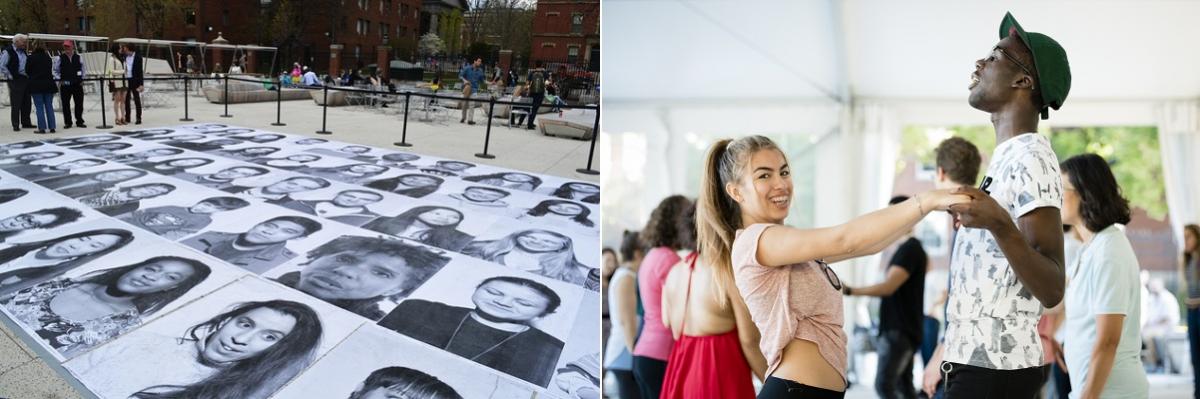 [Harvard Plaza Portraits and Dancing]