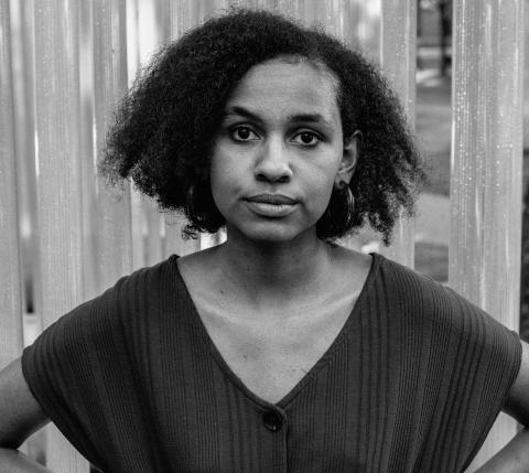 Photo of Katie Okumu, Harvard Yard, 2018.