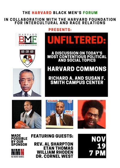 Harvard Black Mens Forum Presents UNFILTERED: A Discussion on Today's Most Contentious Political and Social Topics
