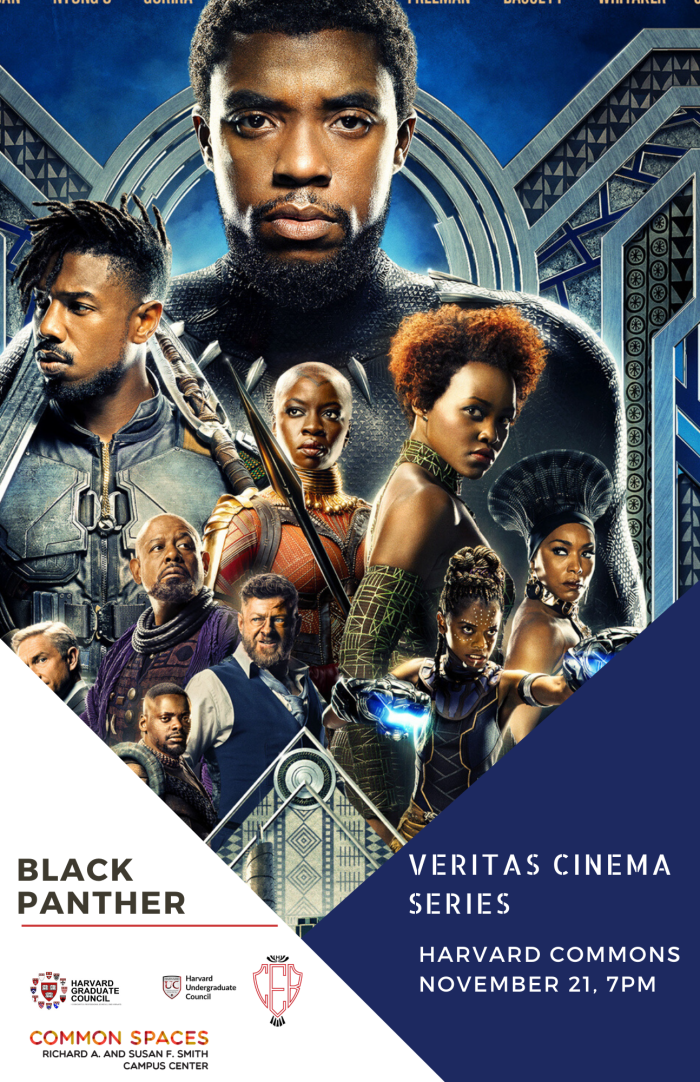 Black Panther Screening - Thursday November 21, 2019 - Harvard Commons - 7:00pm