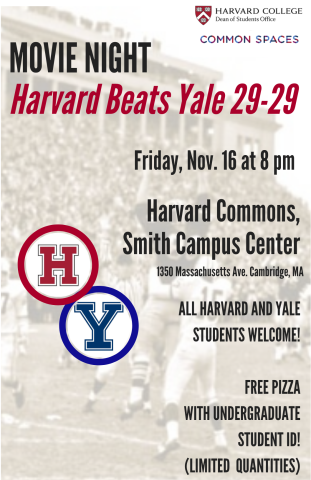Promotional Poster for Harvard Beats Yale 29-29 Documentary Screening